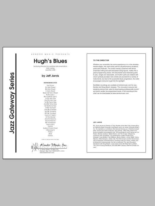 Download Jeff Jarvis Hugh's Blues - Full Score Sheet Music