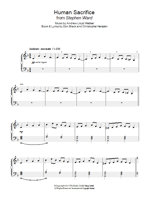 Download Andrew Lloyd Webber Human Sacrifice (from 'Stephen Ward') Sheet Music