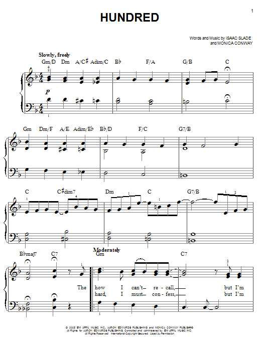 Download The Fray Hundred Sheet Music
