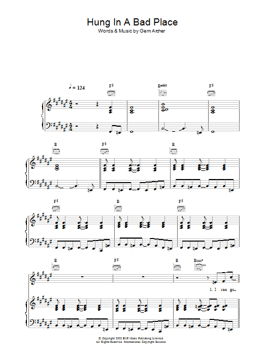 Download Oasis Hung In A Bad Place Sheet Music