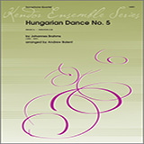 Download or print Hungarian Dance No. 5 - Full Score Sheet Music Printable PDF 3-page score for Concert / arranged Woodwind Ensemble SKU: 368779.