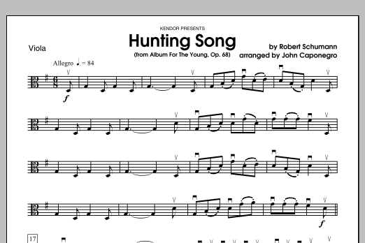 Download Caponegro Hunting Song (from Album For The Young, Sheet Music