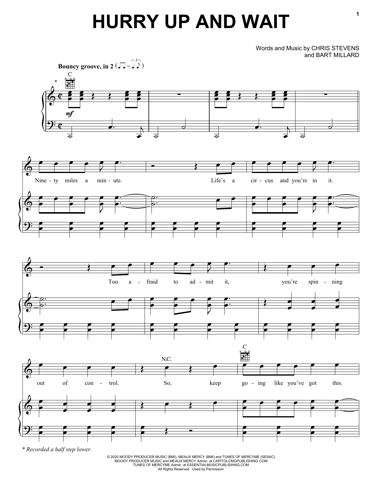 Download MercyMe Hurry Up And Wait Sheet Music