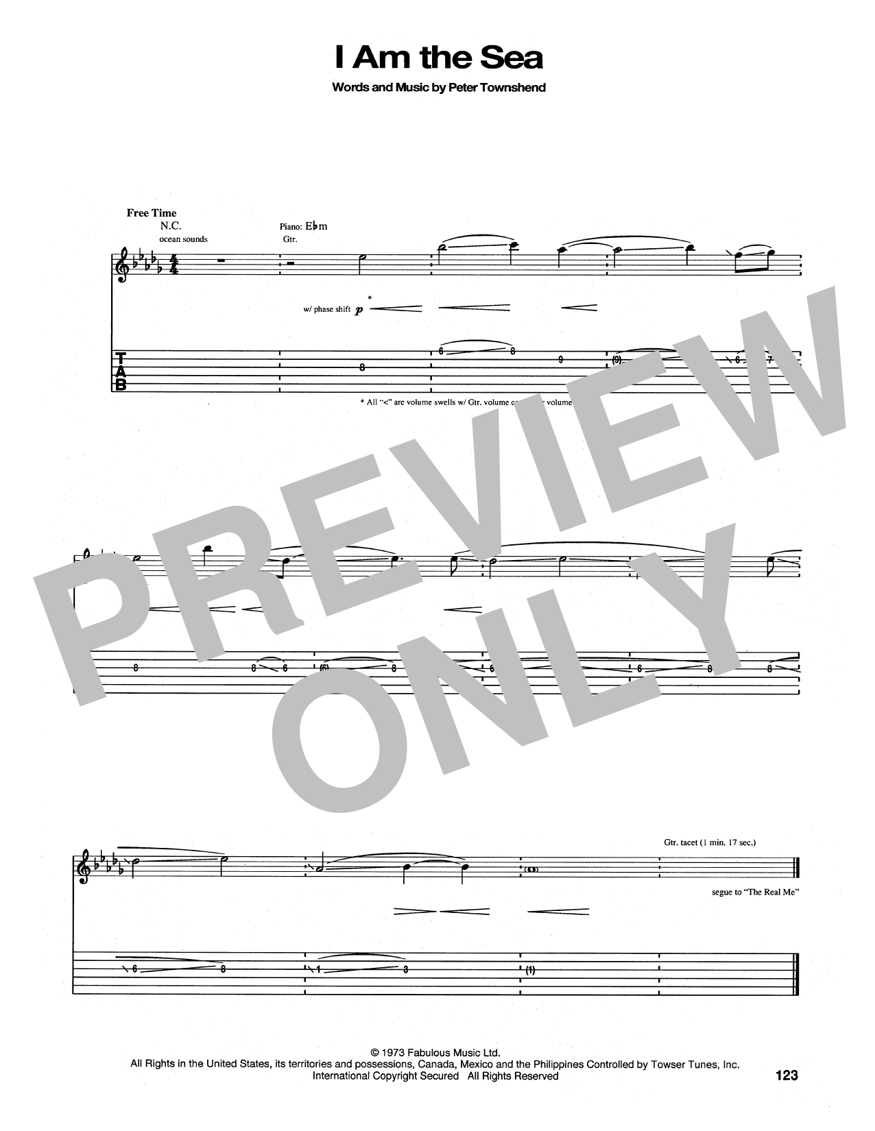 Download The Who I Am The Sea Sheet Music