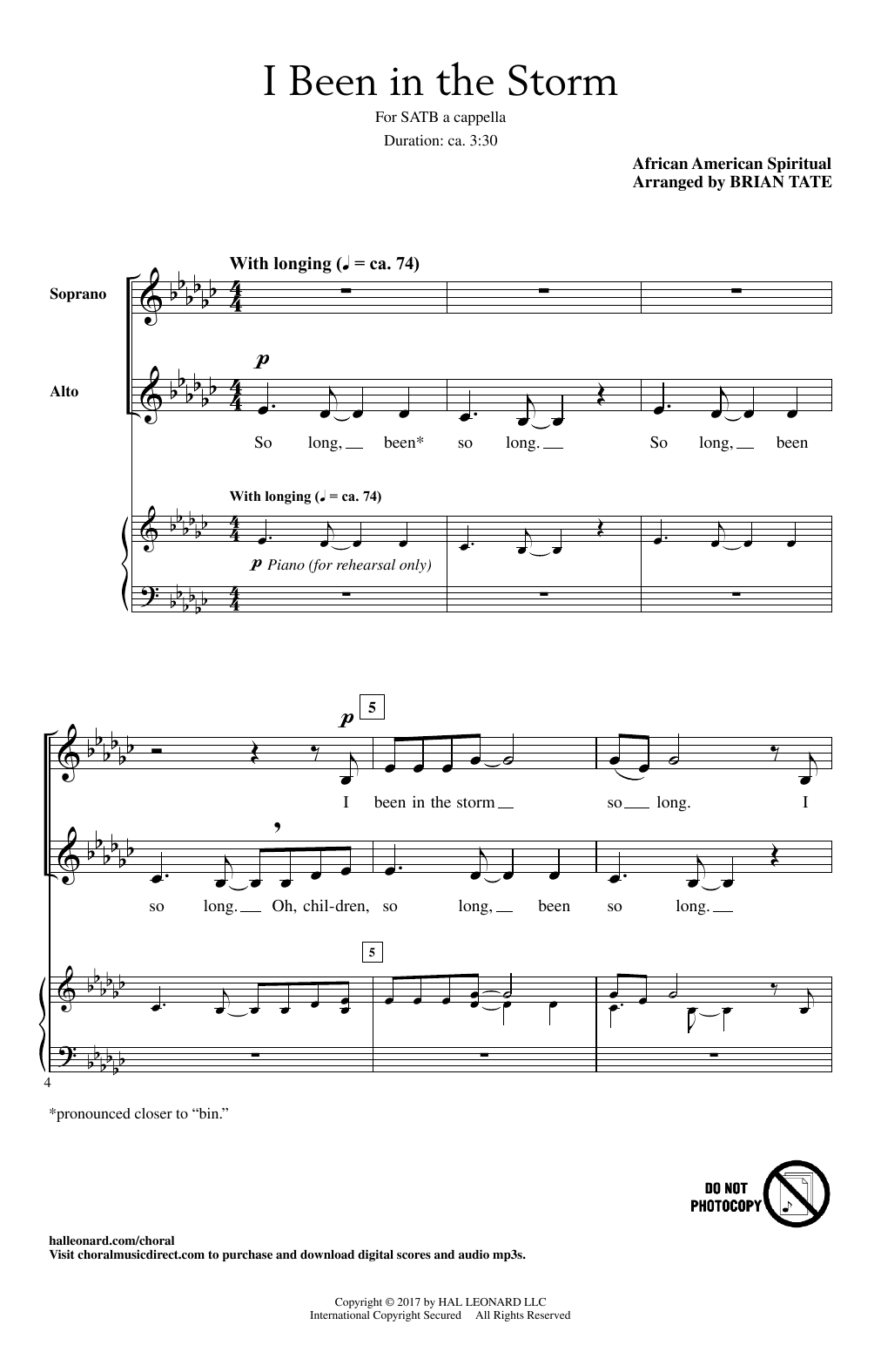 Download Brian Tate I Been In The Storm Sheet Music