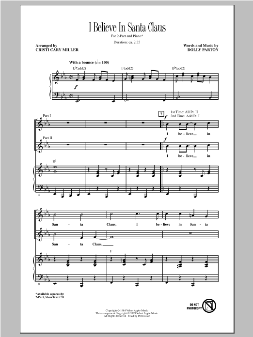 Download Cristi Cary Miller I Believe In Santa Claus Sheet Music