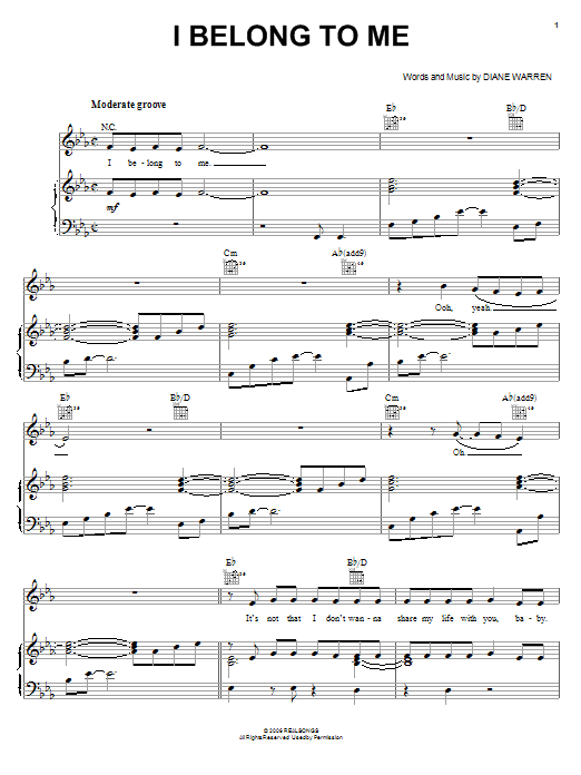 Download Jessica Simpson I Belong To Me Sheet Music