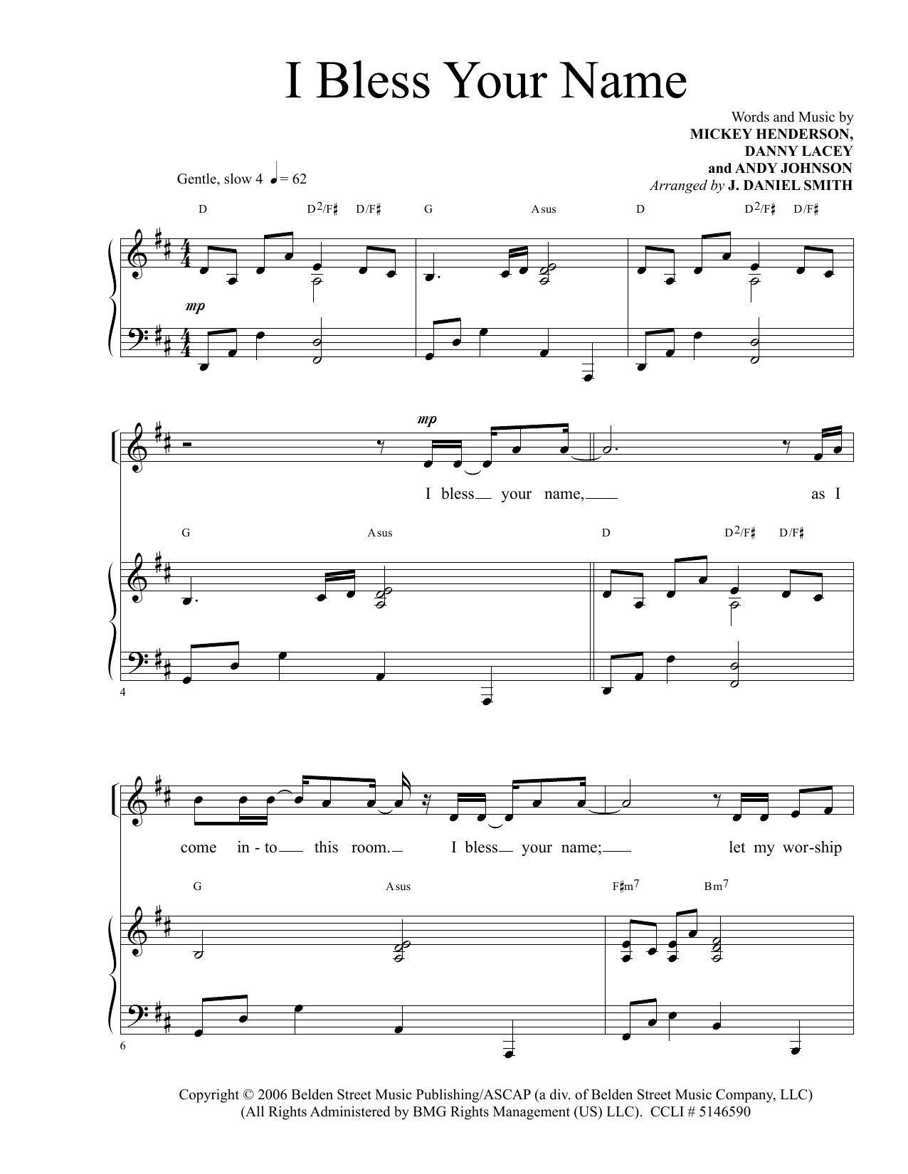 Download Mickey Henderson I Bless Your Name Sheet Music