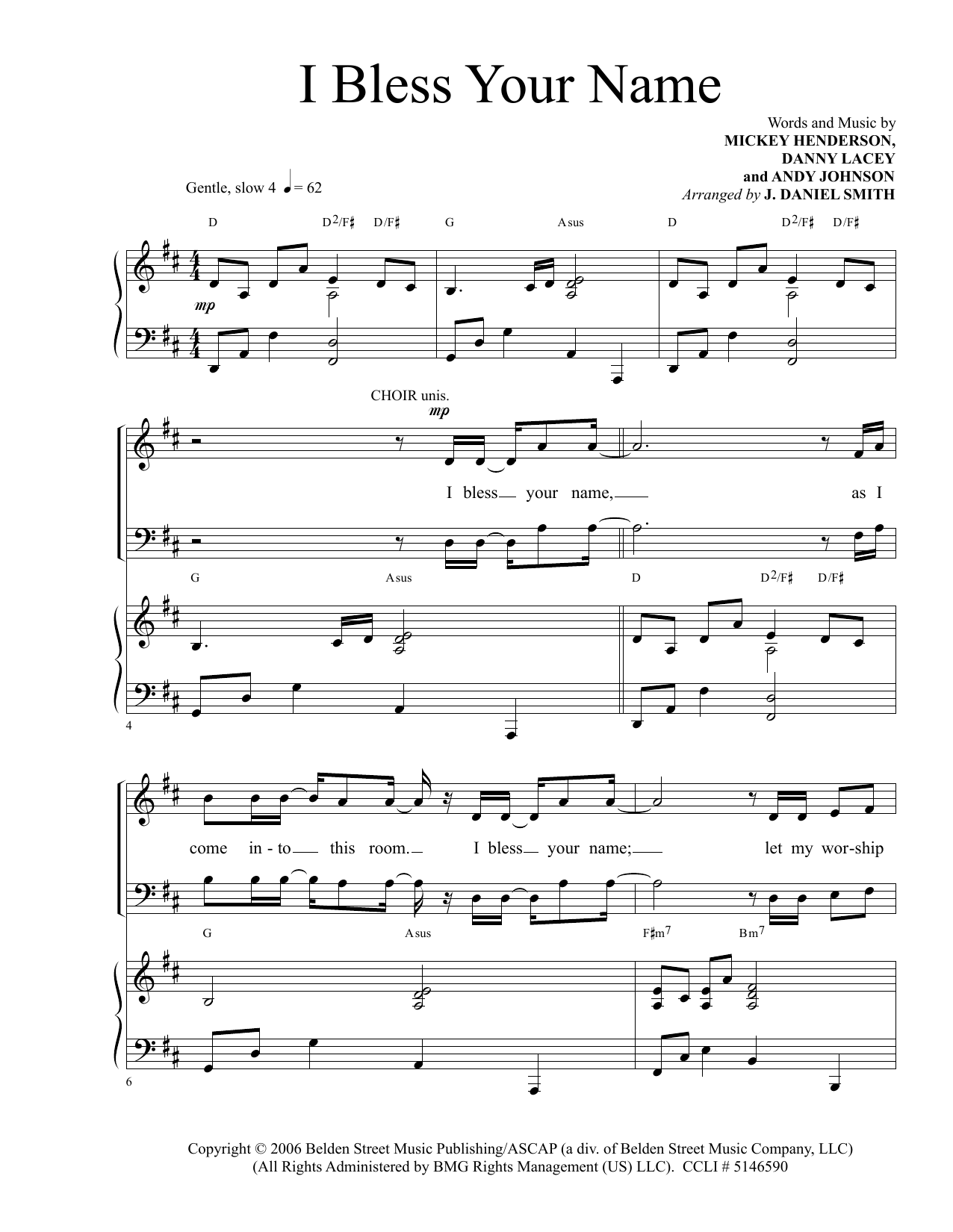Download Donald Henderson I Bless Your Name Sheet Music