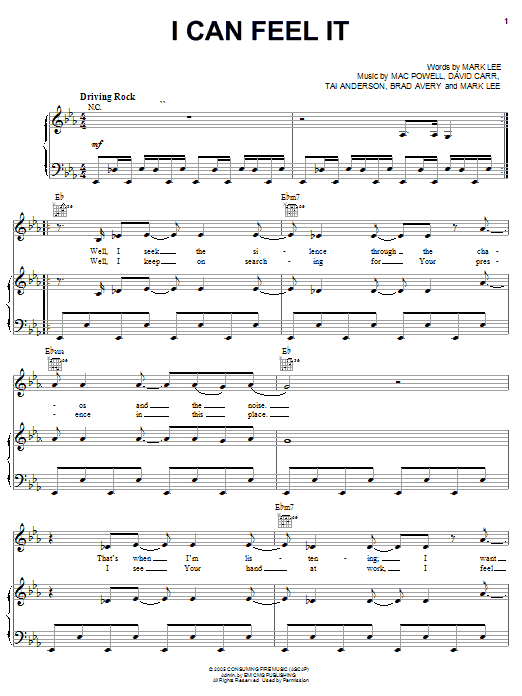 Download Third Day I Can Feel It Sheet Music