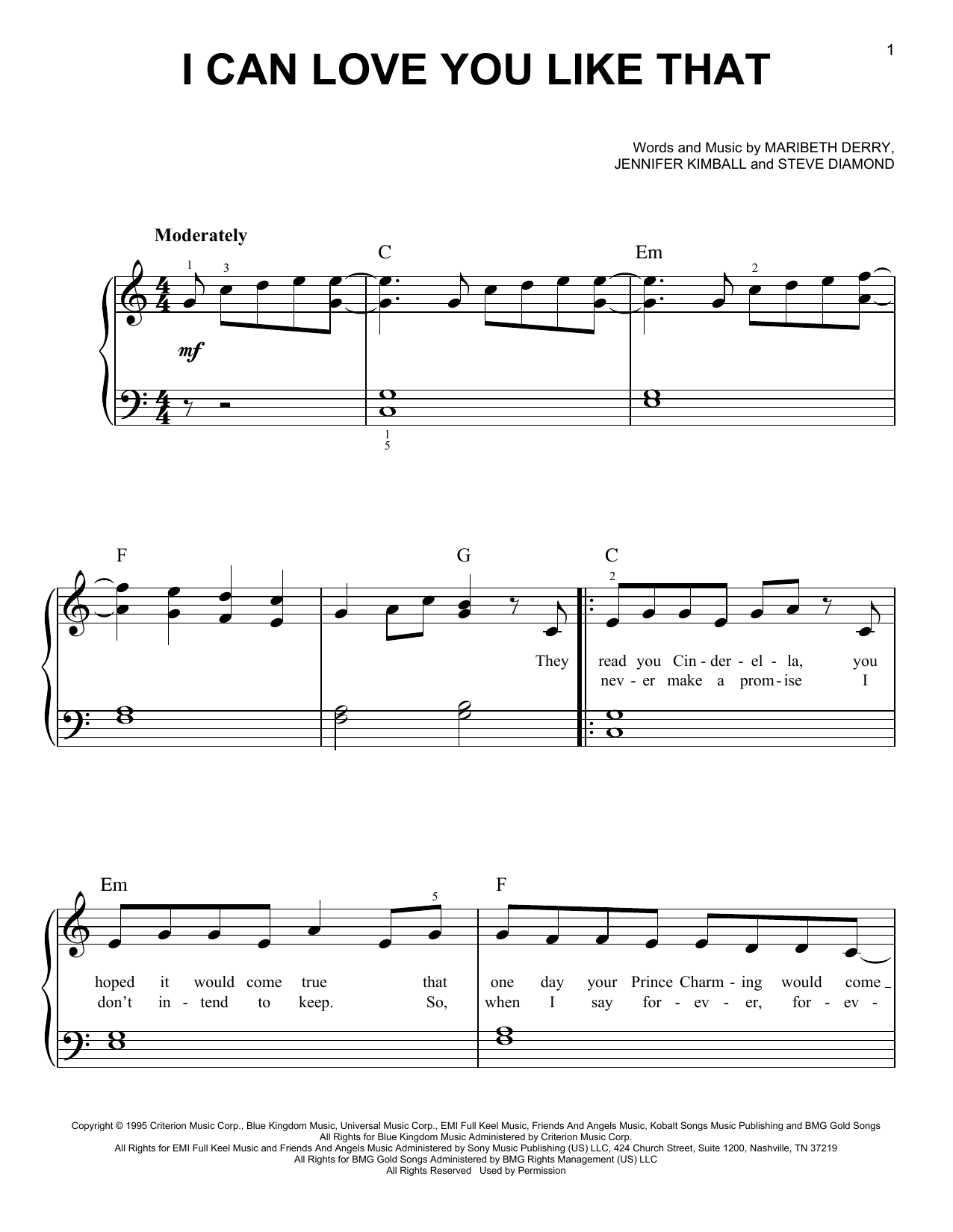 Download John Michael Montgomery I Can Love You Like That Sheet Music