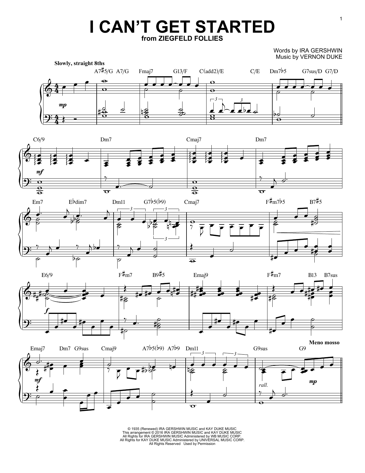 Download Ira Gershwin I Can't Get Started (arr. Brent Edstrom Sheet Music