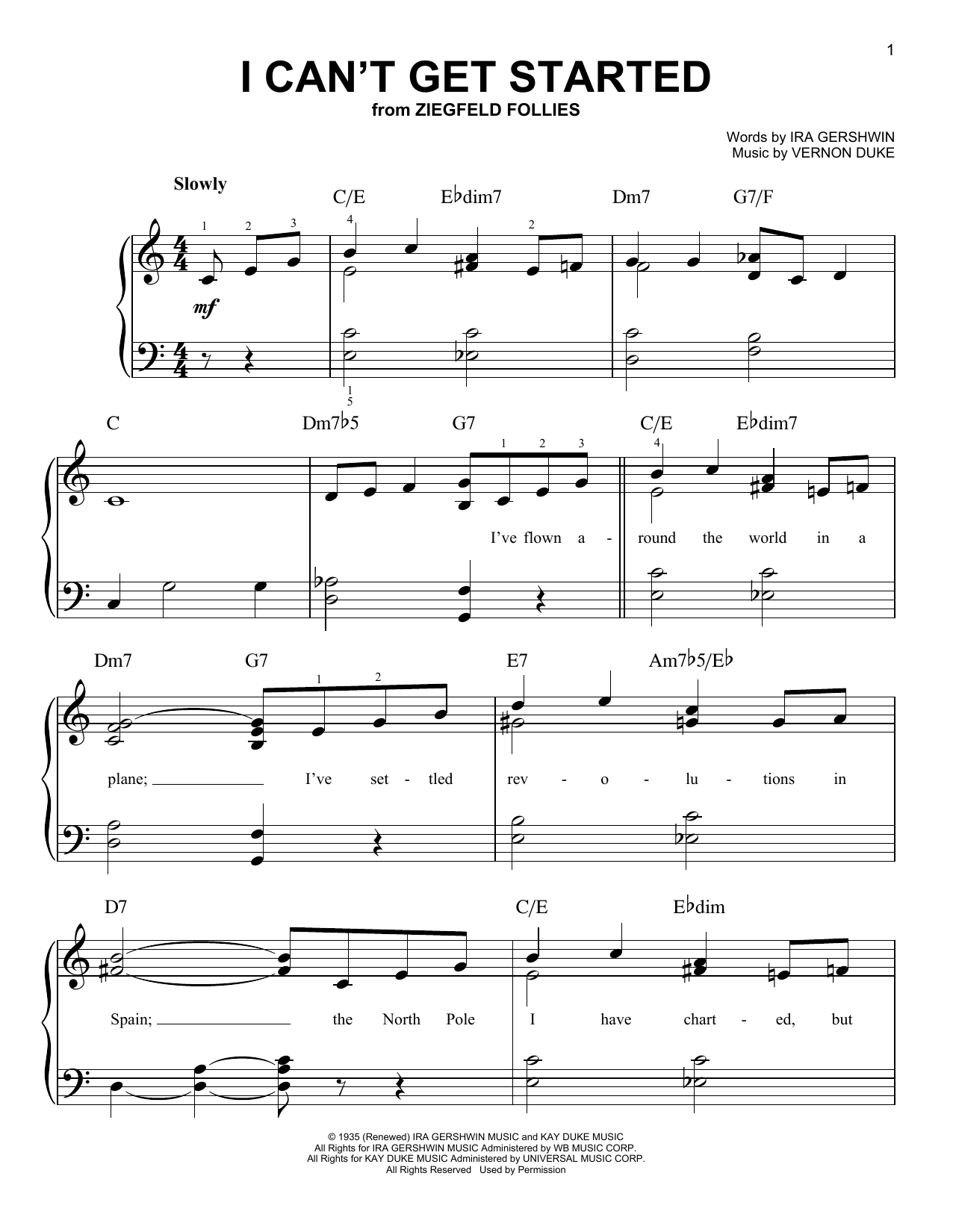 Download Frank Sinatra I Can't Get Started With You Sheet Music