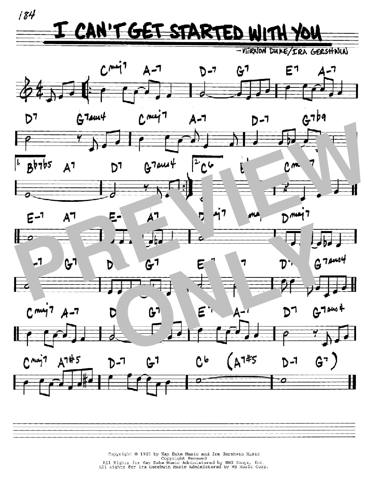 Download Ira Gershwin I Can't Get Started With You Sheet Music