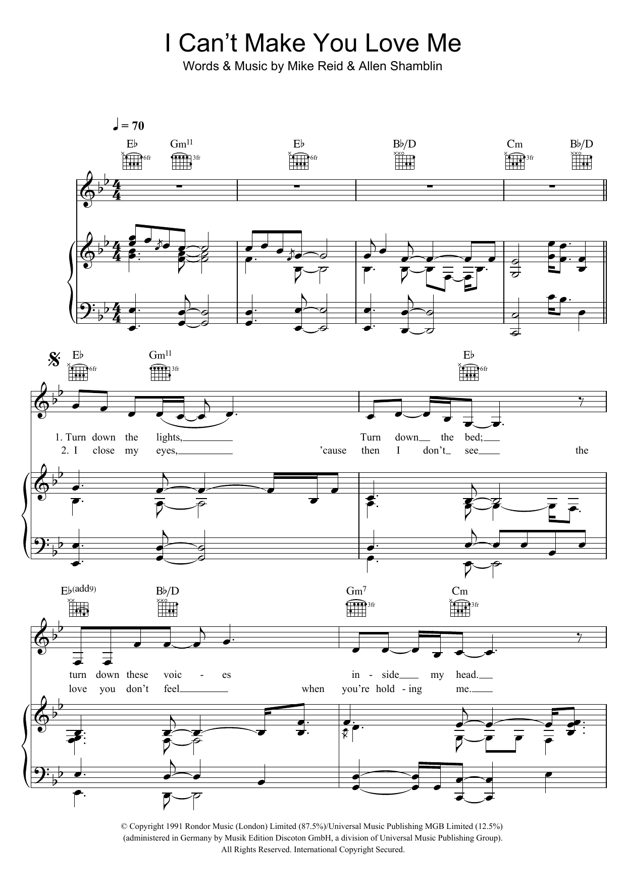 Download Adele I Can't Make You Love Me Sheet Music