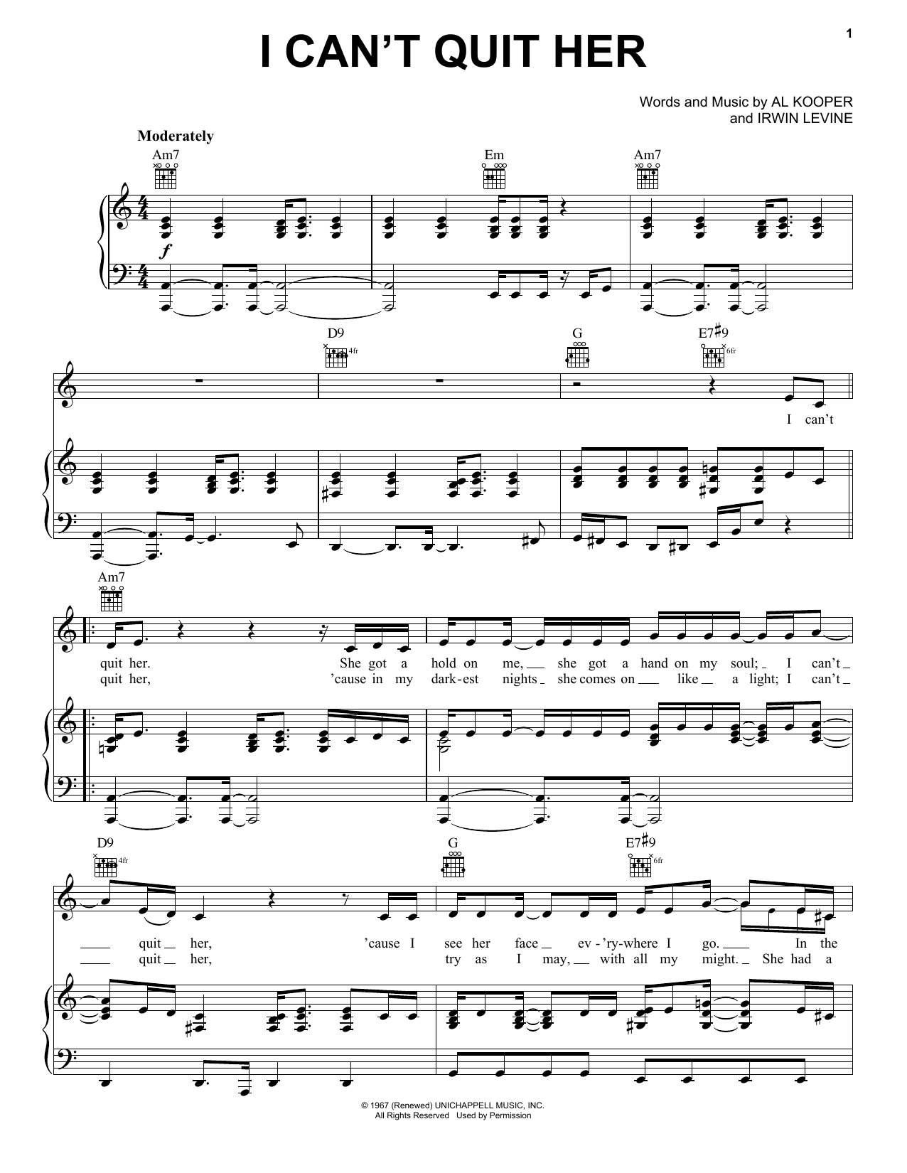 Download Blood, Sweat & Tears I Can't Quit Her Sheet Music
