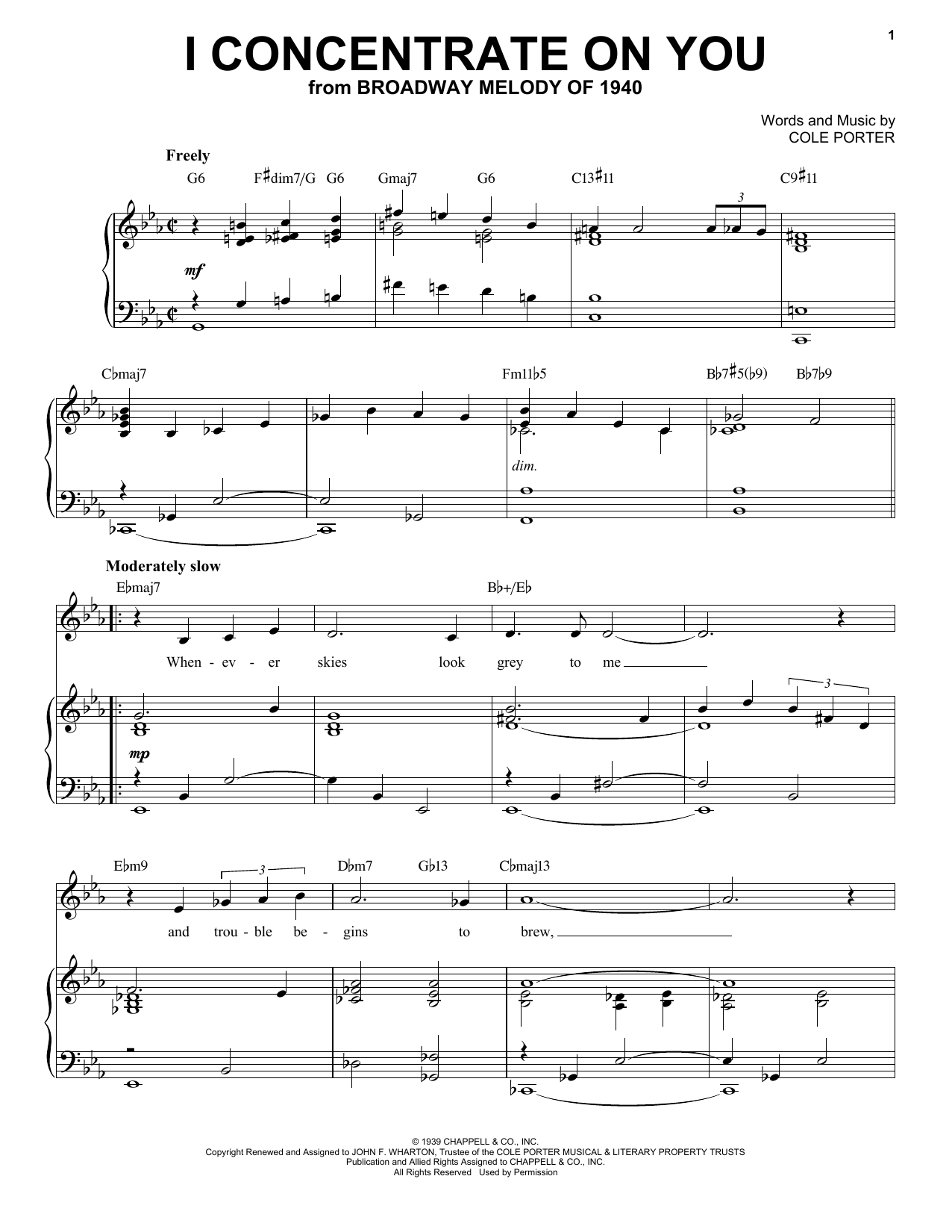 Download Cole Porter I Concentrate On You [Jazz version] (fr Sheet Music