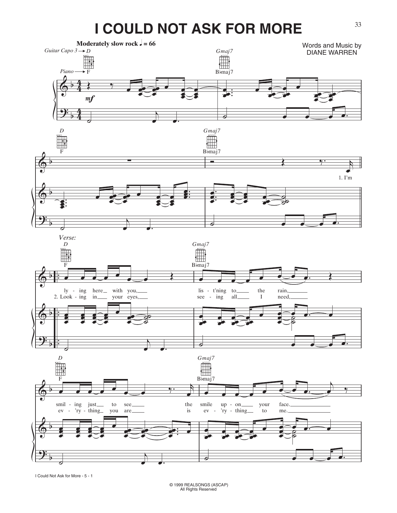 Download Sara Evans I Could Not Ask For More Sheet Music