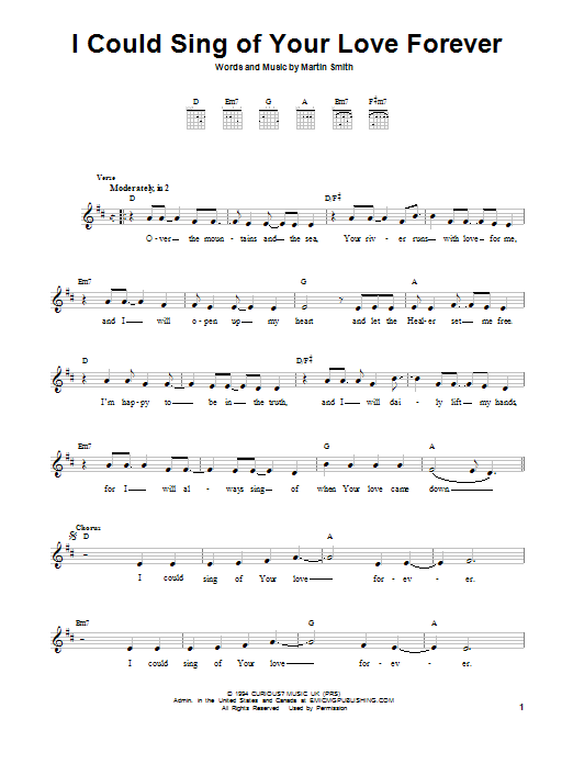 Download Delirious? I Could Sing Of Your Love Forever Sheet Music