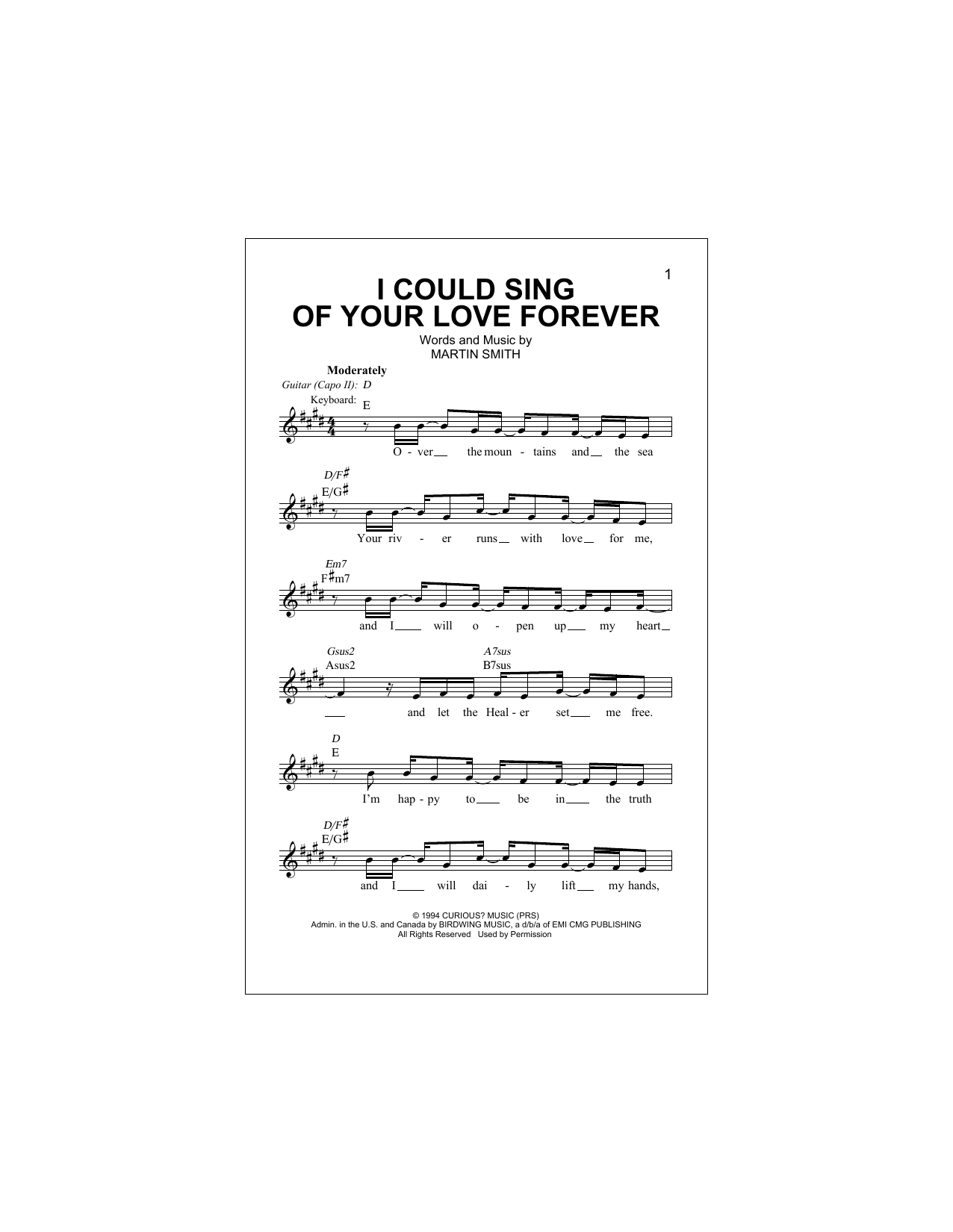 Download Passion I Could Sing Of Your Love Forever Sheet Music