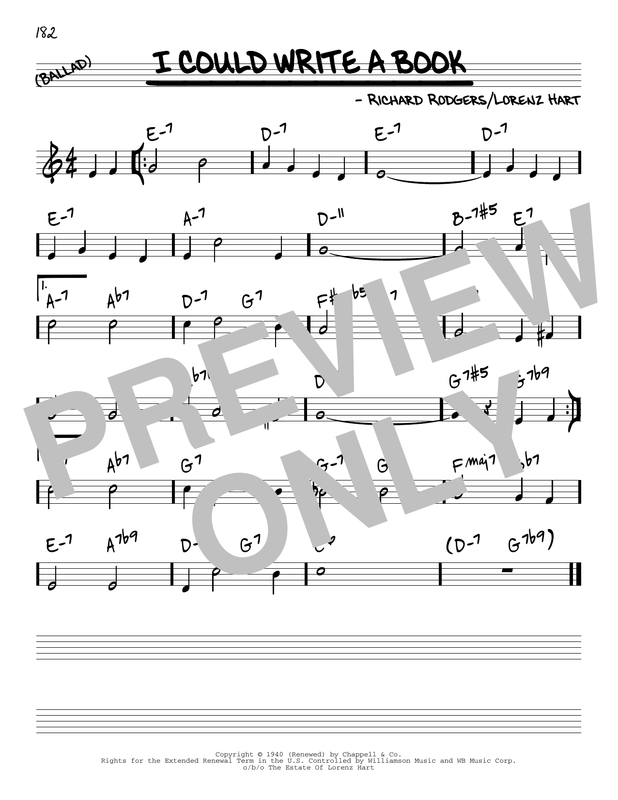 Download Rodgers & Hart I Could Write A Book [Reharmonized vers Sheet Music