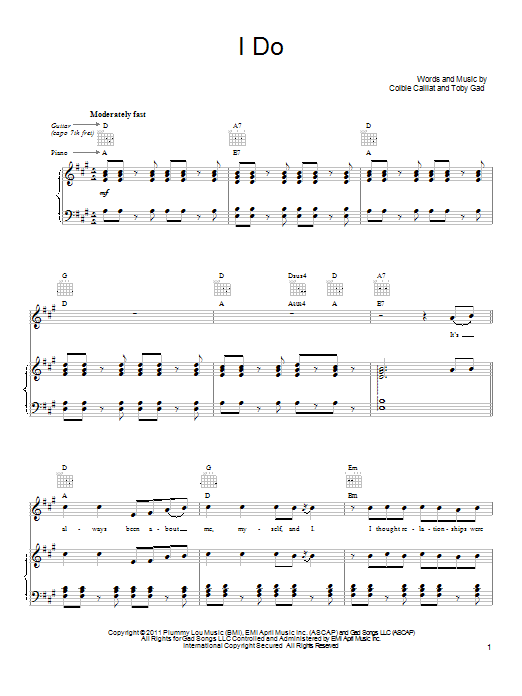 Download Colbie Caillat I Do Sheet Music