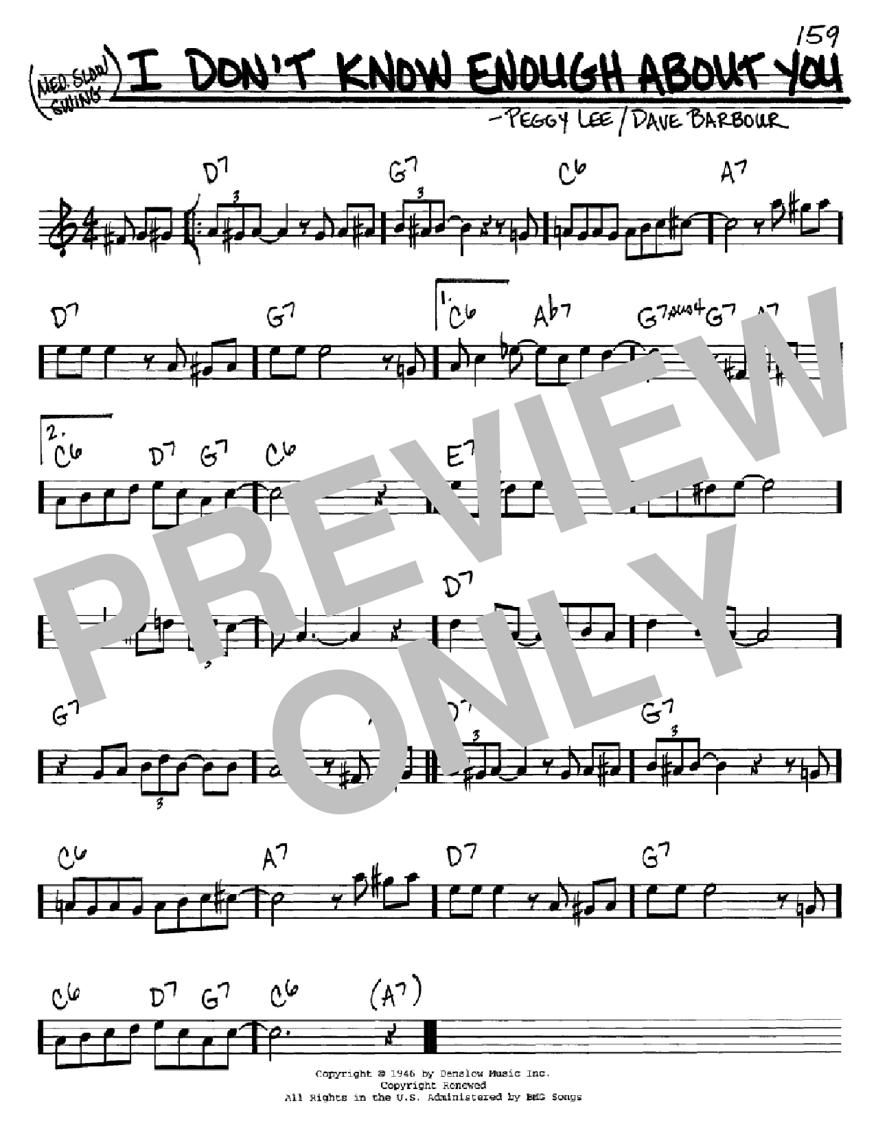 Download Peggy Lee I Don't Know Enough About You Sheet Music