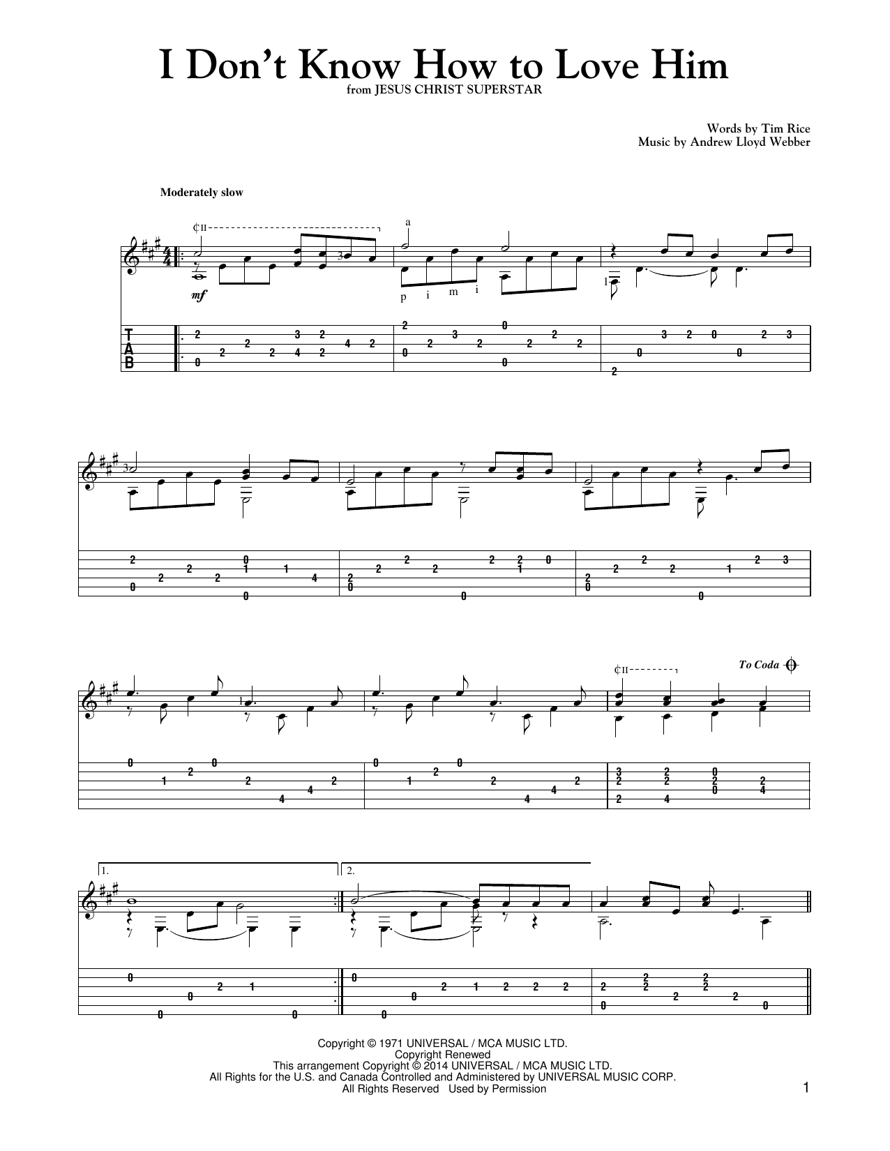 Download Mark Phillips I Don't Know How To Love Him Sheet Music
