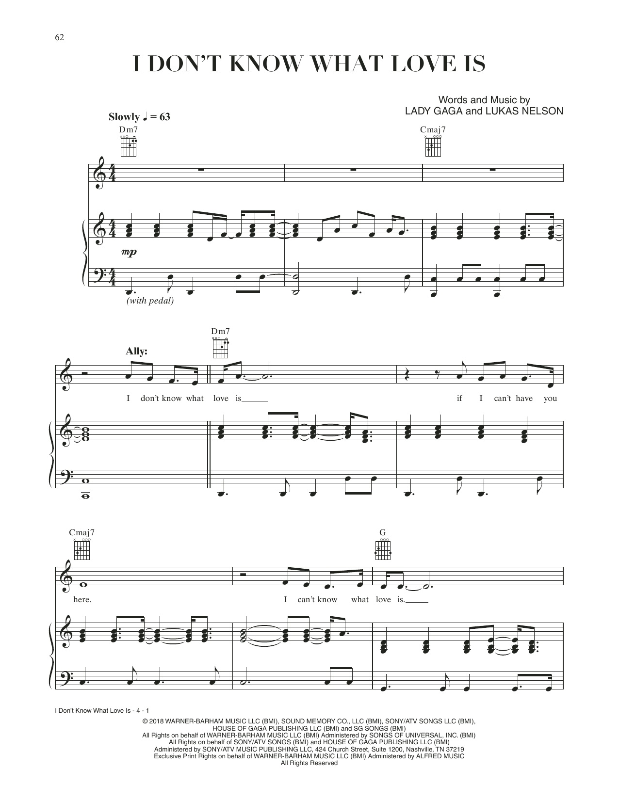 Download Lady Gaga & Bradley Cooper I Don't Know What Love Is (from A Star Sheet Music