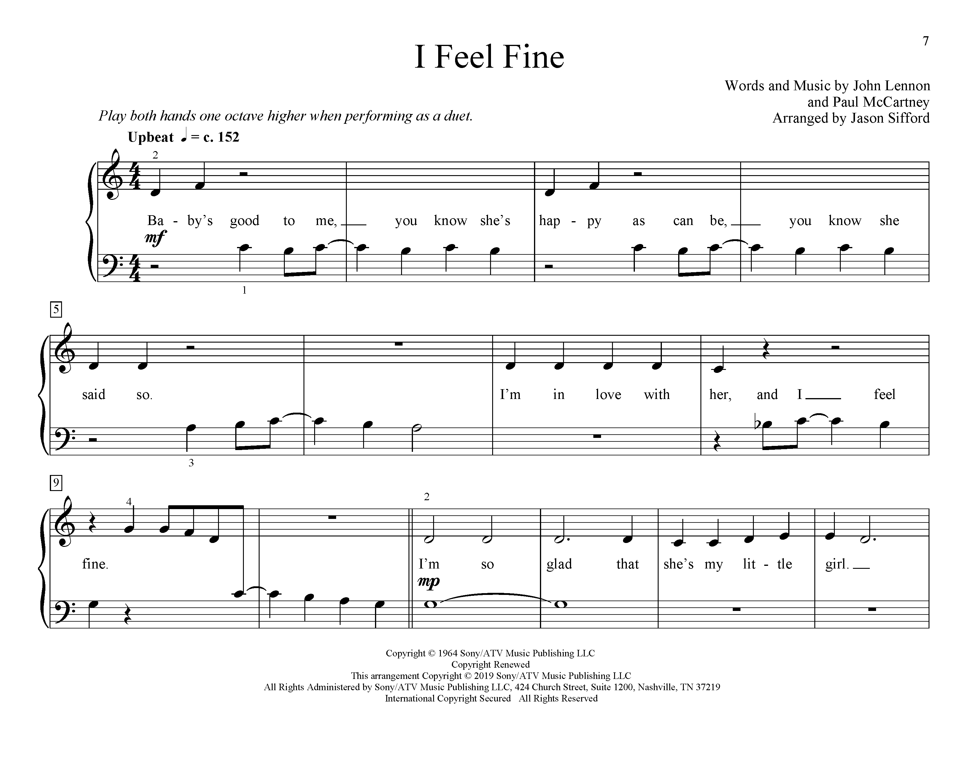 Download The Beatles I Feel Fine (arr. Jason Sifford) Sheet Music
