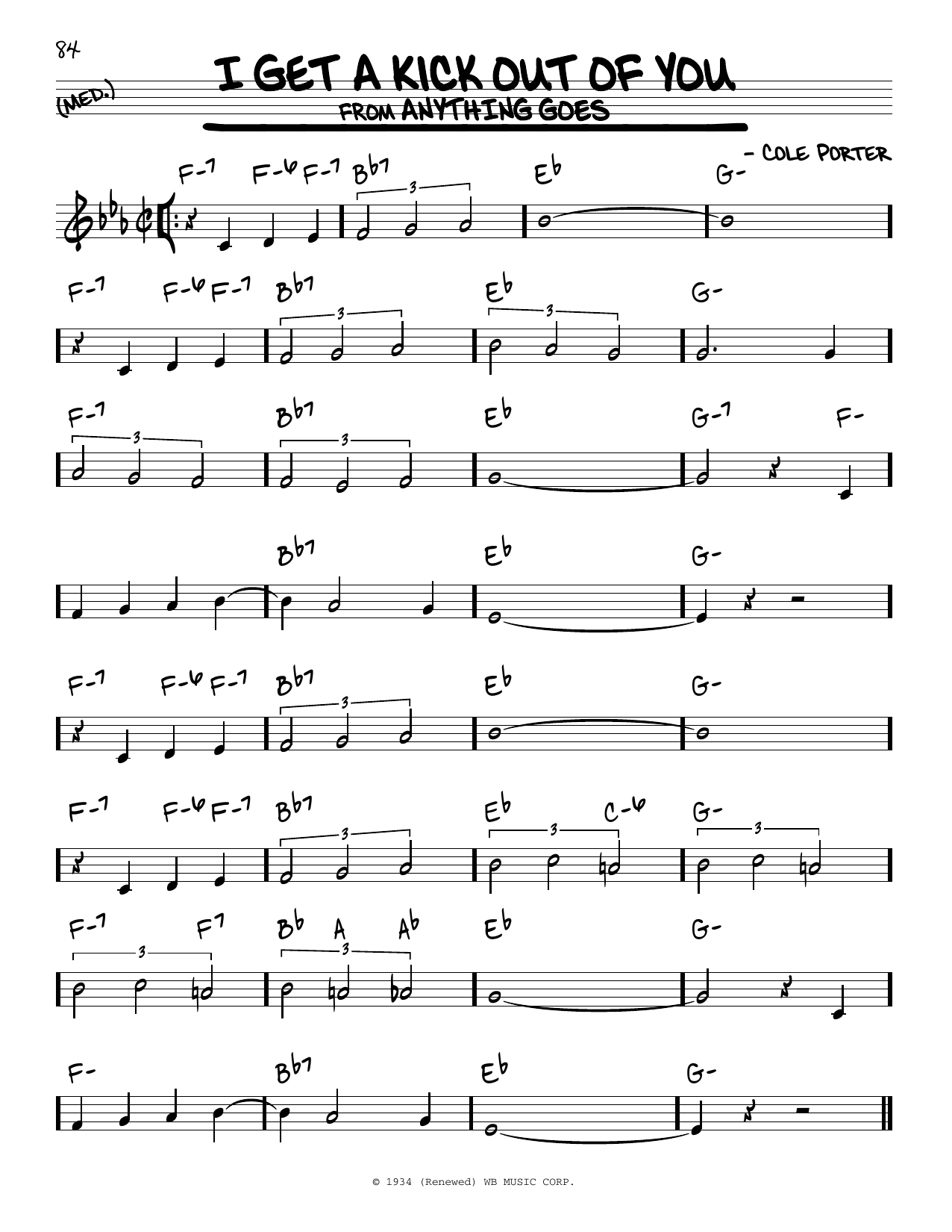Download Cole Porter I Get A Kick Out Of You Sheet Music