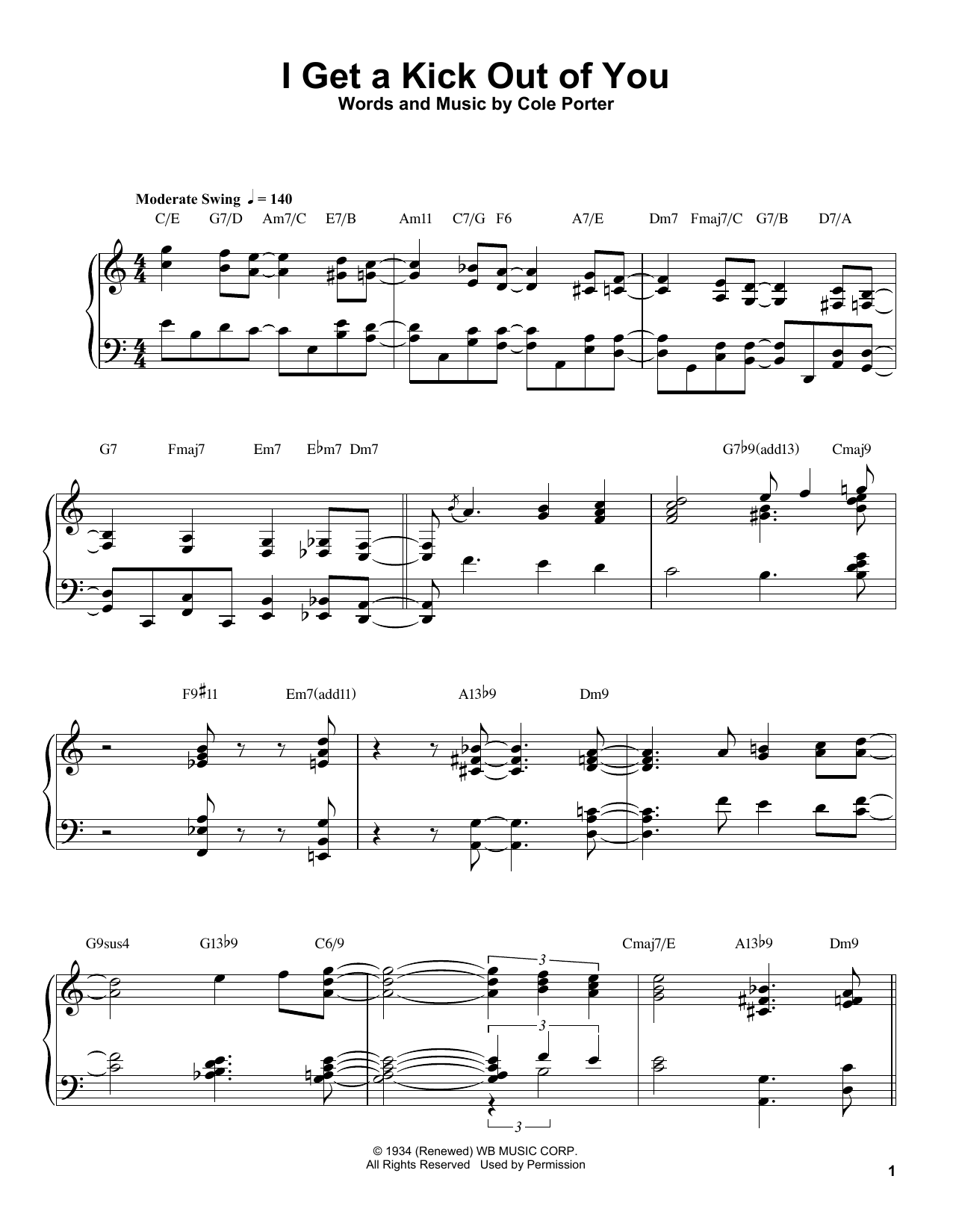 Download Oscar Peterson I Get A Kick Out Of You Sheet Music