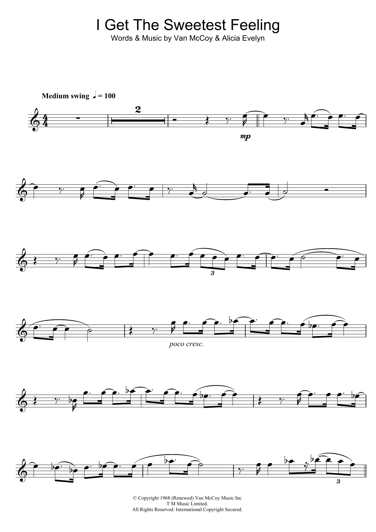 Download Jackie Wilson I Get The Sweetest Feeling Sheet Music