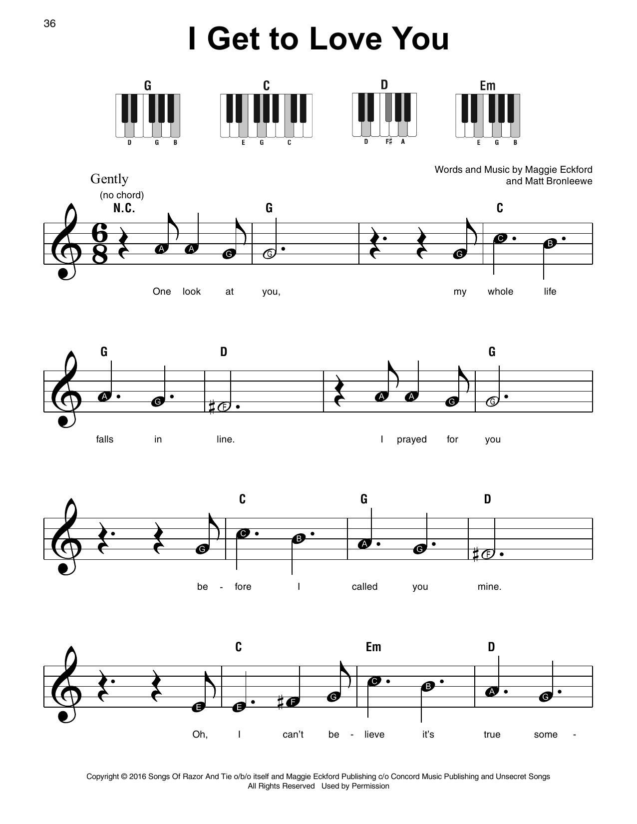 Download Ruelle I Get To Love You Sheet Music