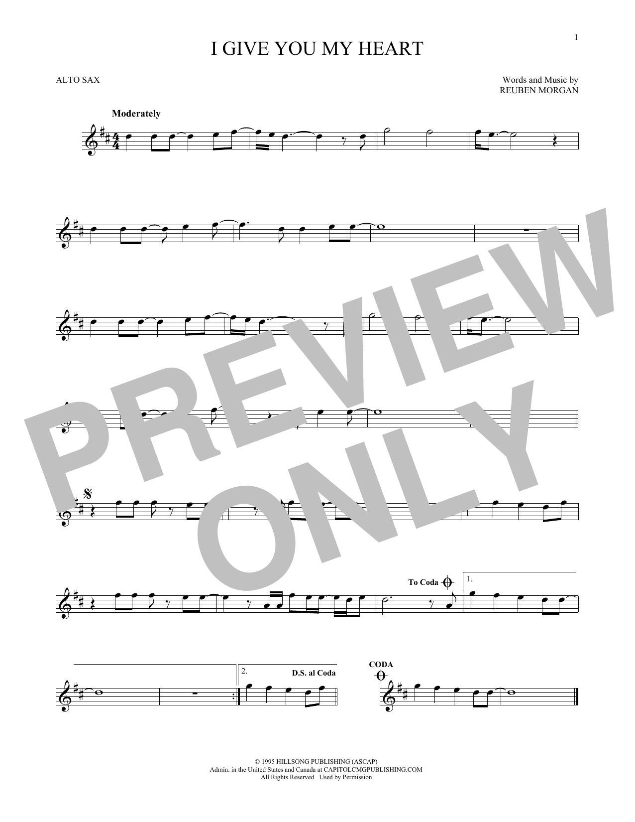 Hillsong Worship I Give You My Heart sheet music notes printable PDF score