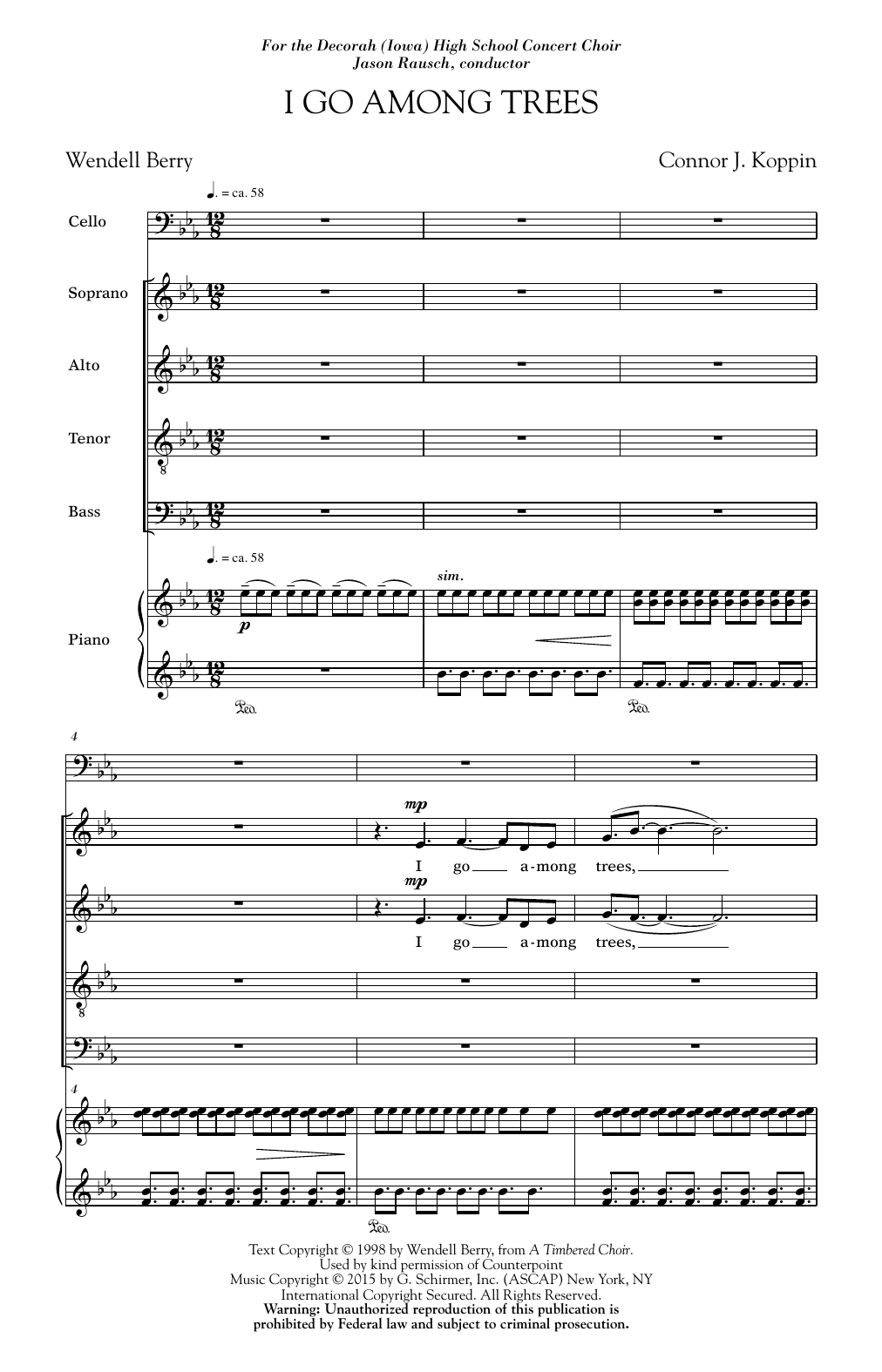 Download Connor J. Koppin I Go Among Trees Sheet Music