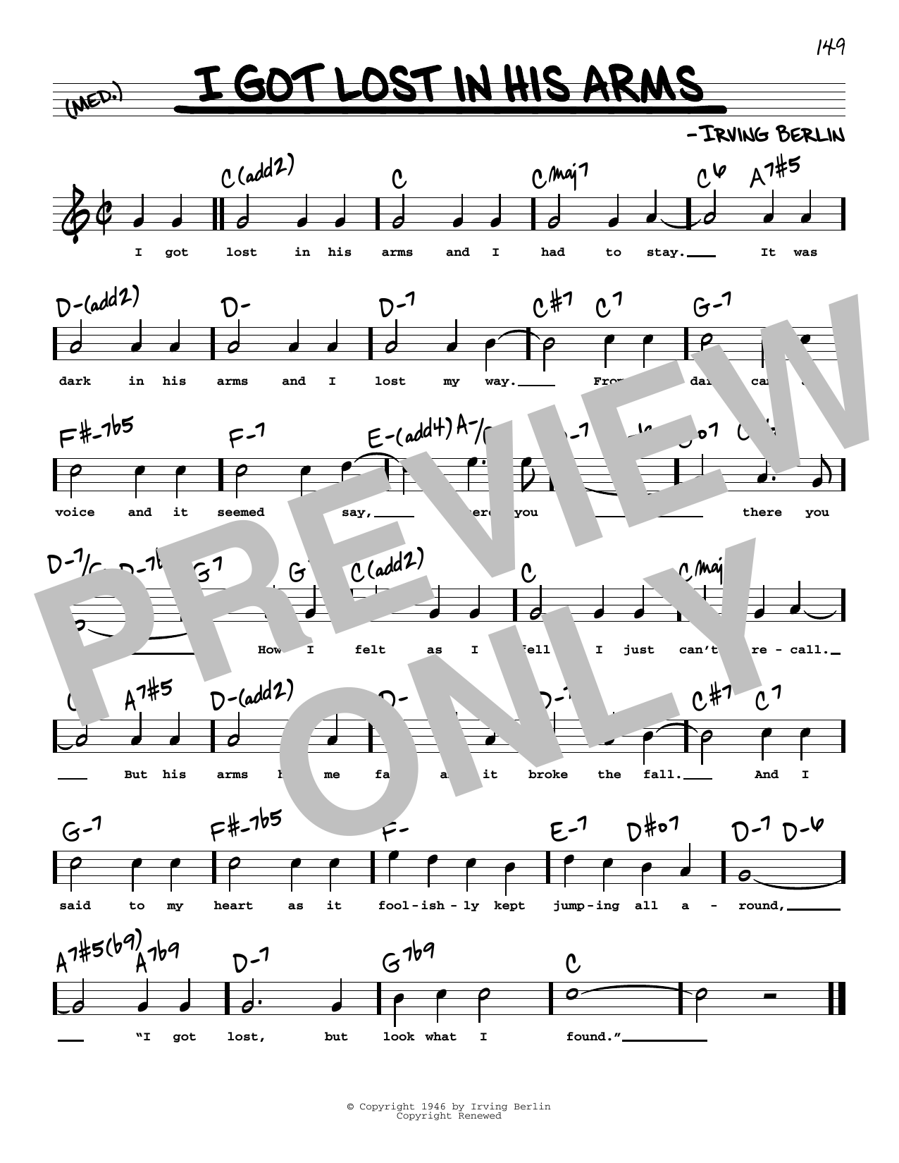 Download Irving Berlin I Got Lost In His Arms (High Voice) (fr Sheet Music