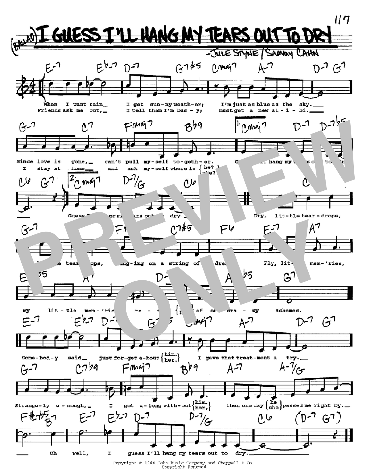 Download Dexter Gordon I Guess I'll Hang My Tears Out To Dry Sheet Music