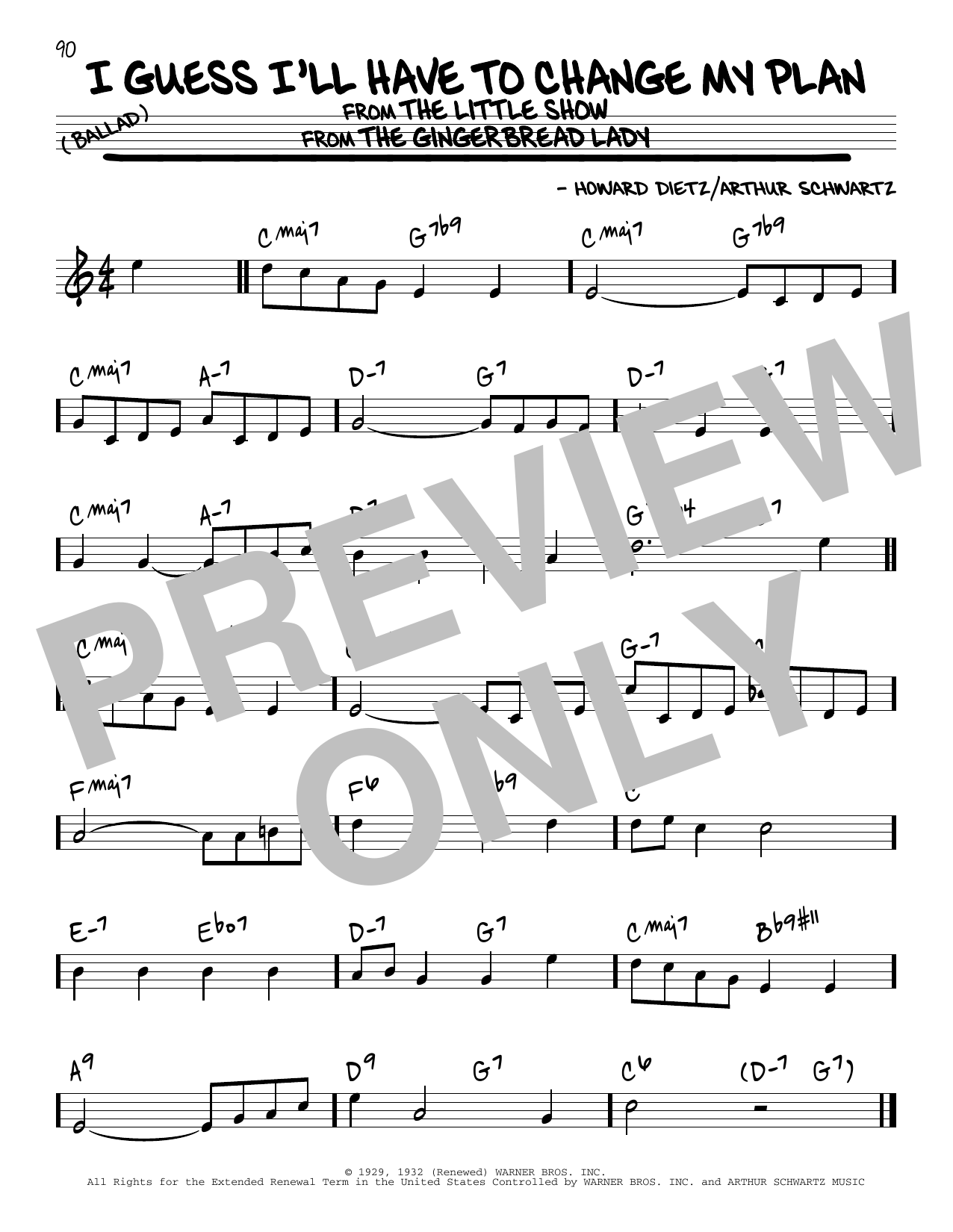 Download Howard Dietz I Guess I'll Have To Change My Plan Sheet Music