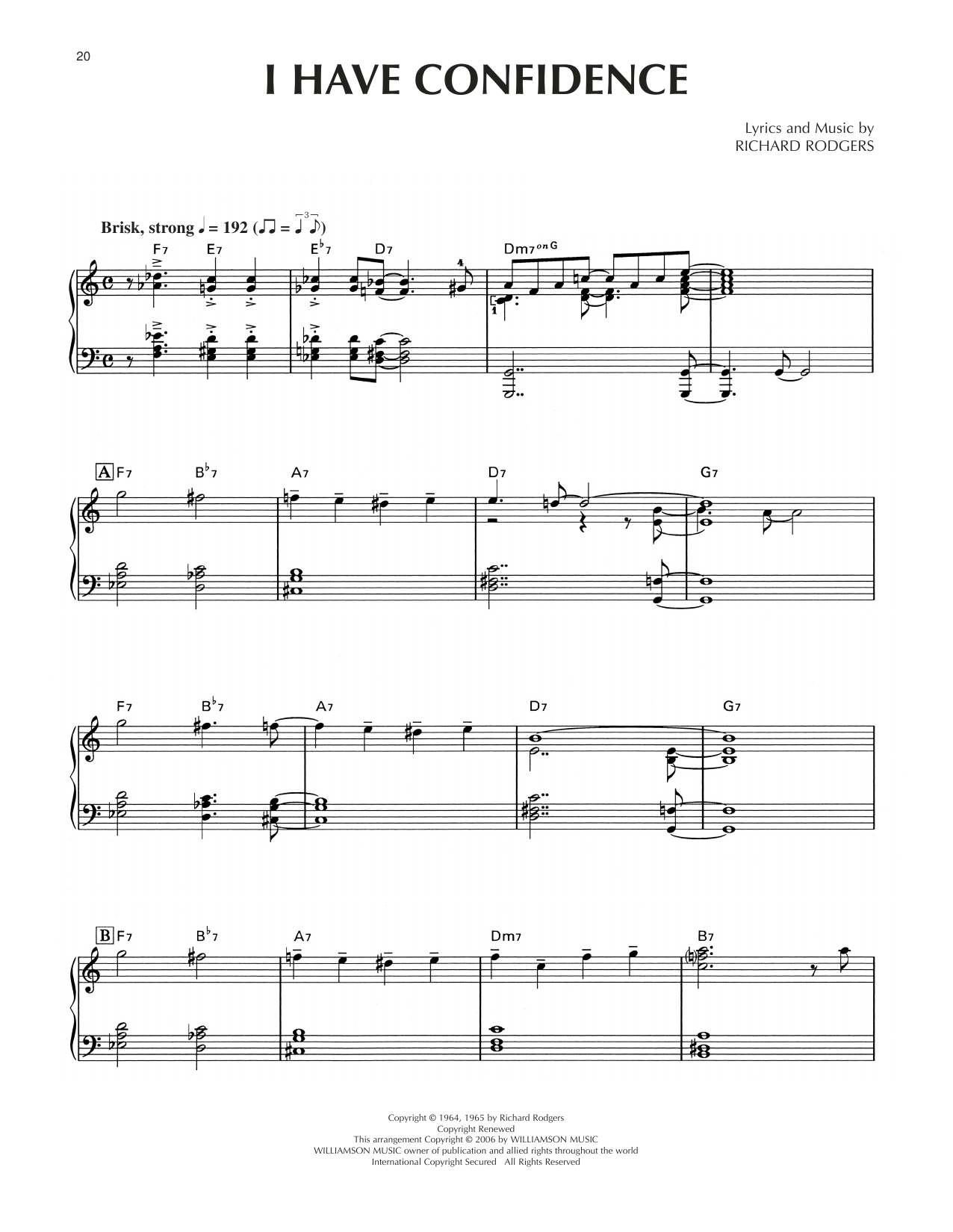 Download Rodgers & Hammerstein I Have Confidence [Jazz version] (from Sheet Music
