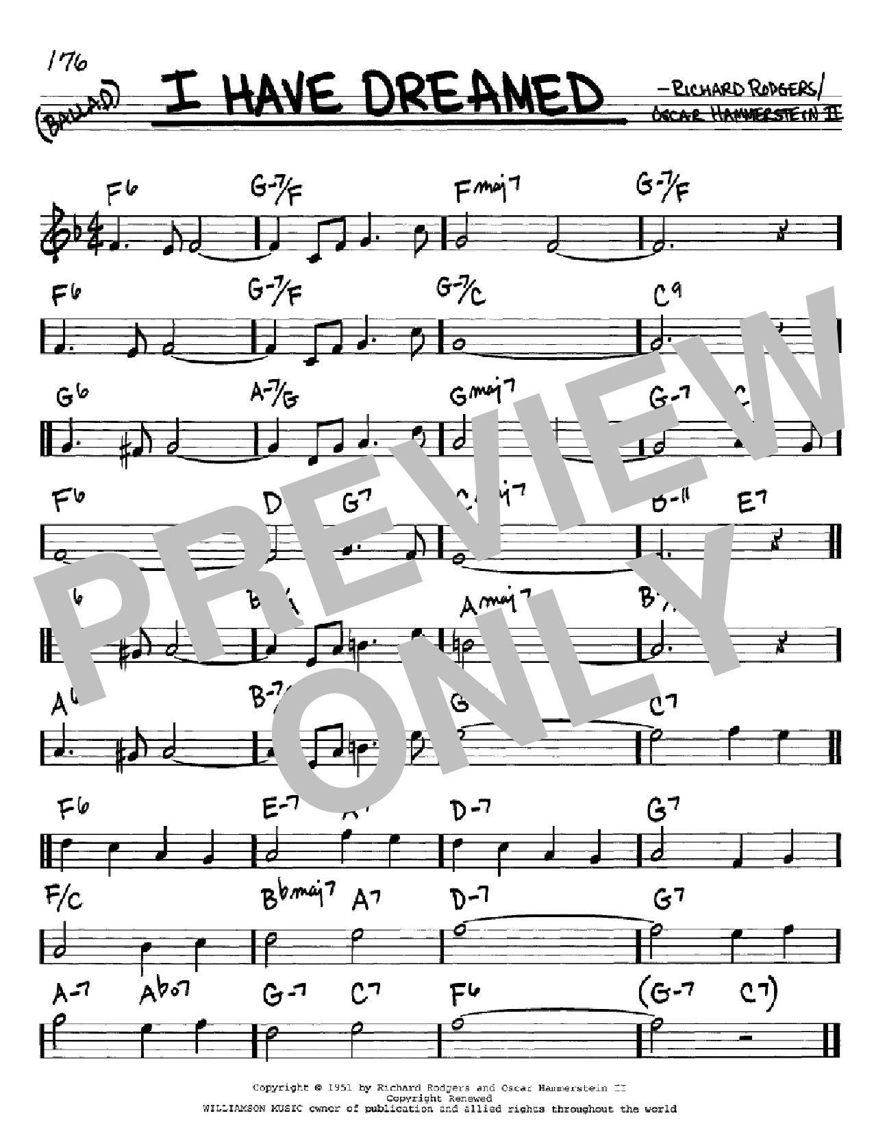 Download Rodgers & Hammerstein I Have Dreamed Sheet Music