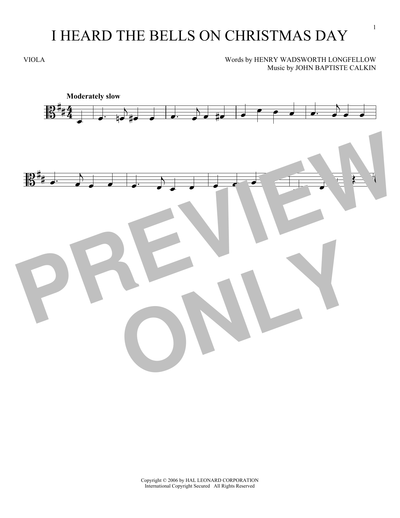 Download Henry Wadsworth Longfellow I Heard The Bells On Christmas Day Sheet Music