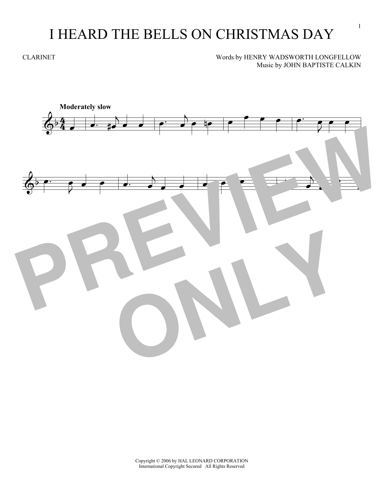 Download Johnny Marks I Heard The Bells On Christmas Day Sheet Music