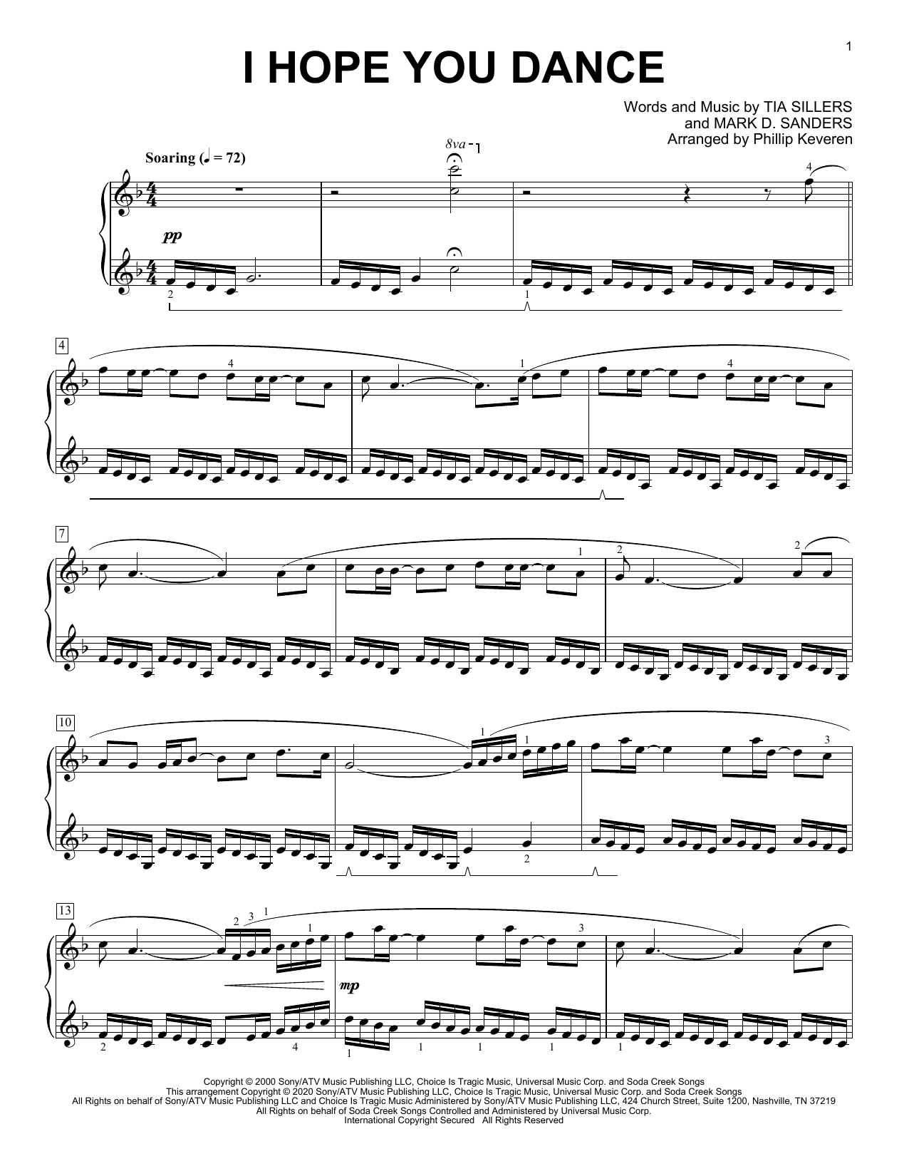 Download Lee Ann Womack with Sons of the Dese I Hope You Dance [Classical version] (a Sheet Music