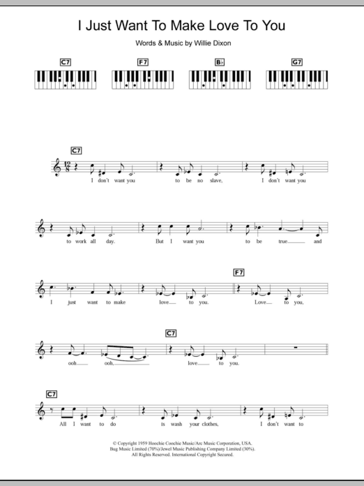 Download Etta James I Just Want To Make Love To You Sheet Music