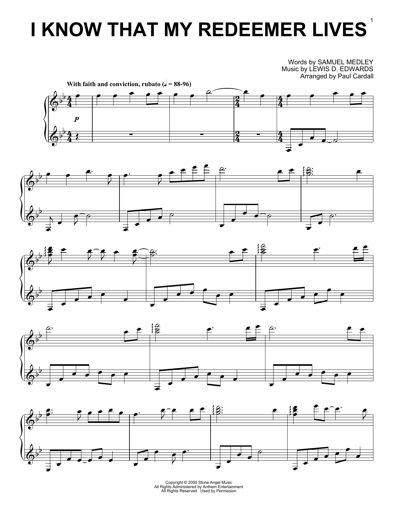 Download Lewis D. Edwards I Know That My Redeemer Lives (arr. Pau Sheet Music