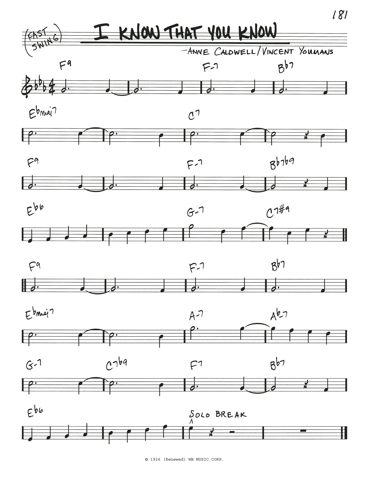 Download Benny Goodman I Know That You Know Sheet Music