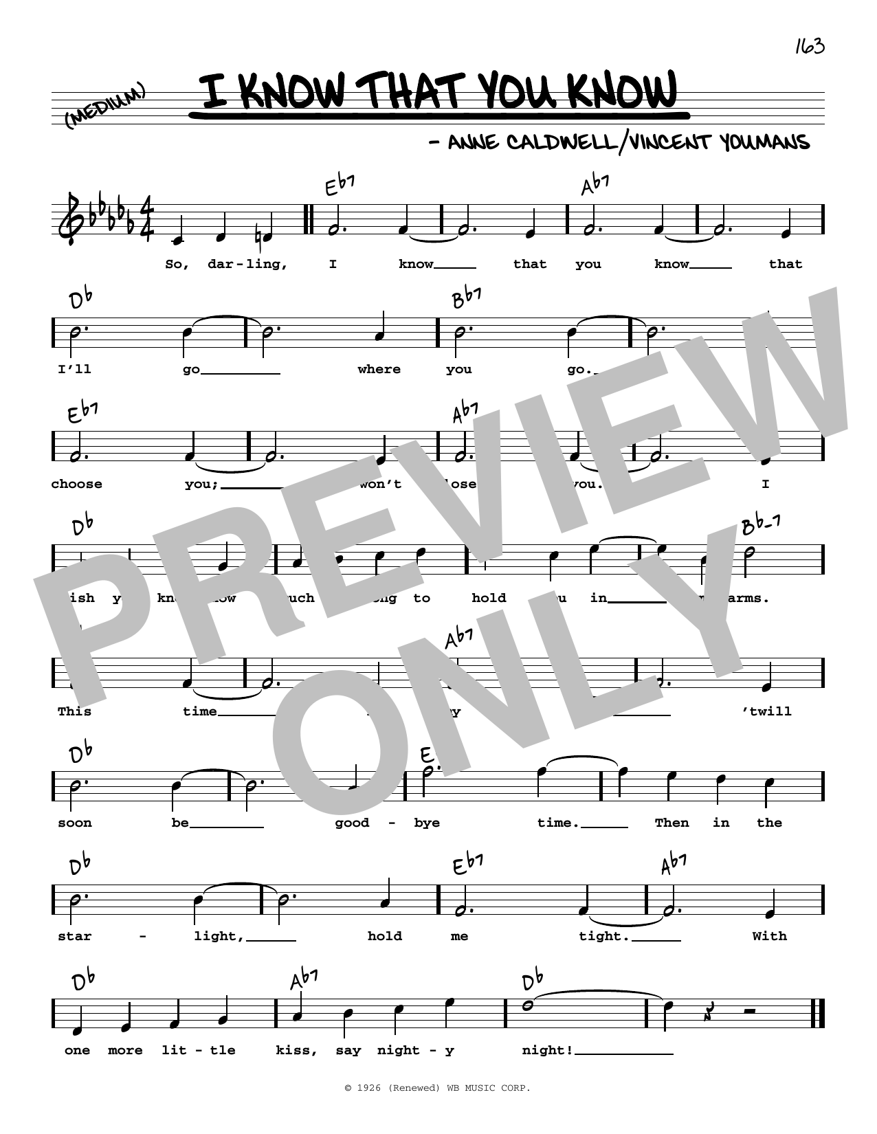 Download Benny Goodman I Know That You Know (High Voice) Sheet Music