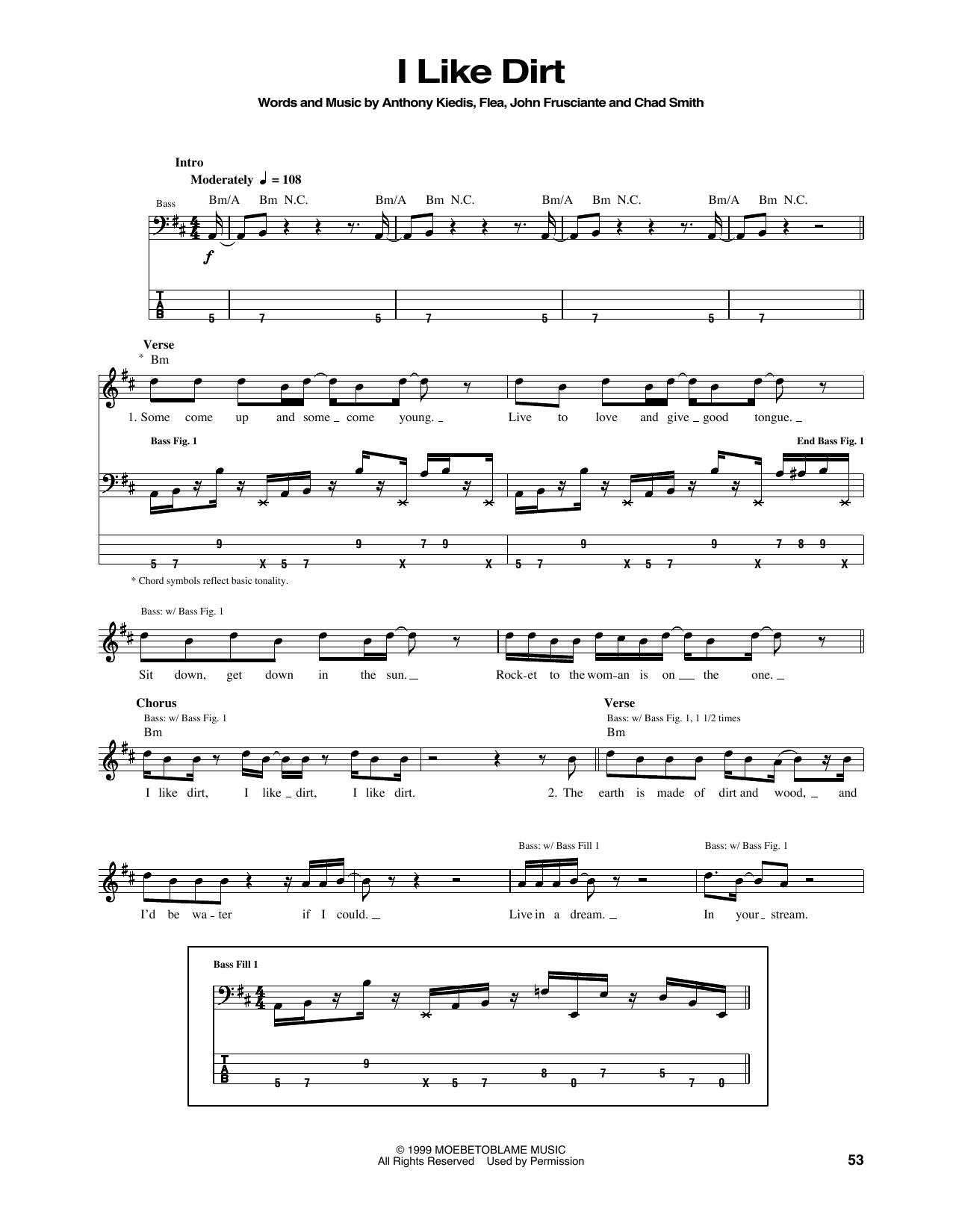 Download Red Hot Chili Peppers I Like Dirt Sheet Music