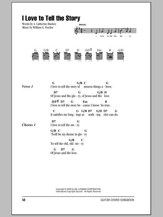 Download A. Katherine Hankey I Love To Tell The Story Sheet Music